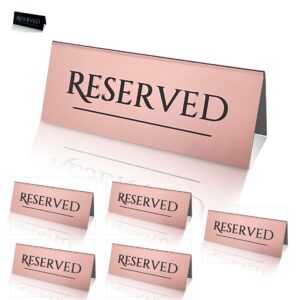 Reserved Table Signs – 6 Pack, Acrylic for Wedding, Event, Restaurant & Hotel